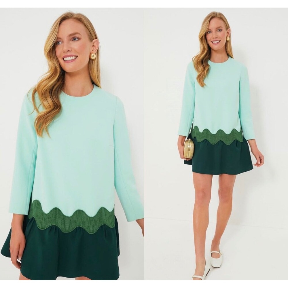 Tuckernuck Sea Grove Long Sleeve A Line Mini Dress M  Contemporary Preppy